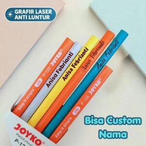 Joyko P-125 Pensil Segitiga Triangle 2B Grafir Laser Nama Custom - Kado Anak